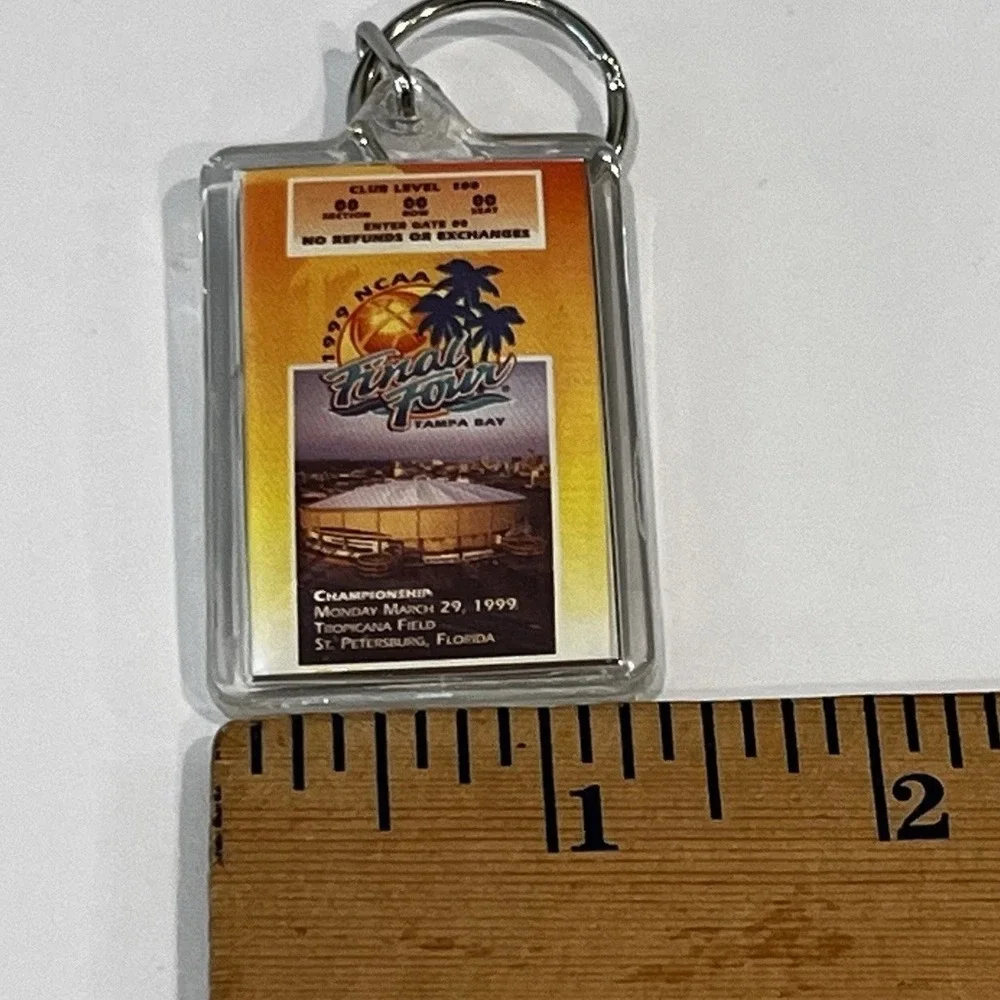 Vintage 1999 NCAA Final Four Basketball Pepsi One‎ Acrylic Keychain Key Ring Fob